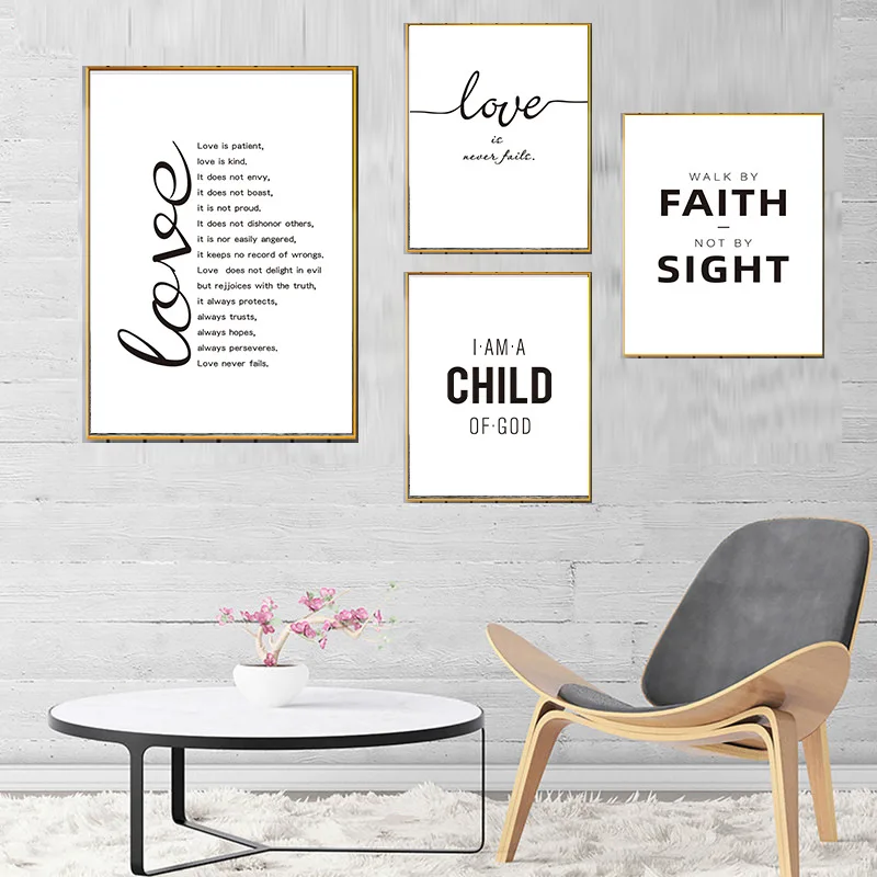 

Canvas Printings Letter Unframed Modern Wall Paintings Minimalist Baby Girl Nursery Wall Art Living Room Decoration