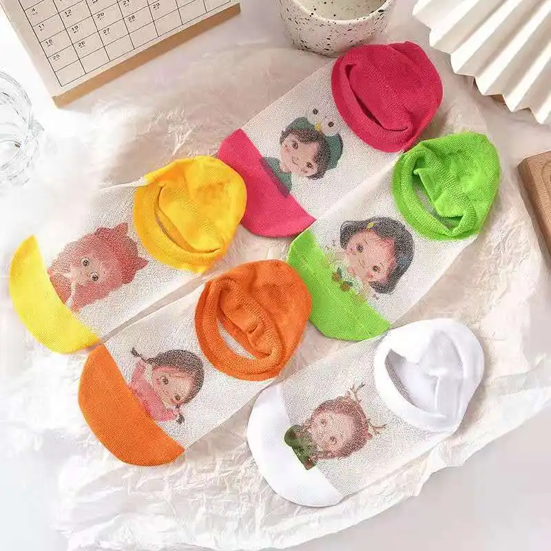 

3 Pair/set Fashion Maiden socks Mix Summer Colors Smooth Feeling Floor Socks Color Breathable Sox for Girls Women Indoor Socks