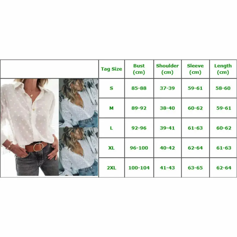 

Shirts Women TopsSexy Chiffon White Blouses Long Sleeve Elegant Ladies Polka Dot Chemise Femme Blusa Streetwear Shirts