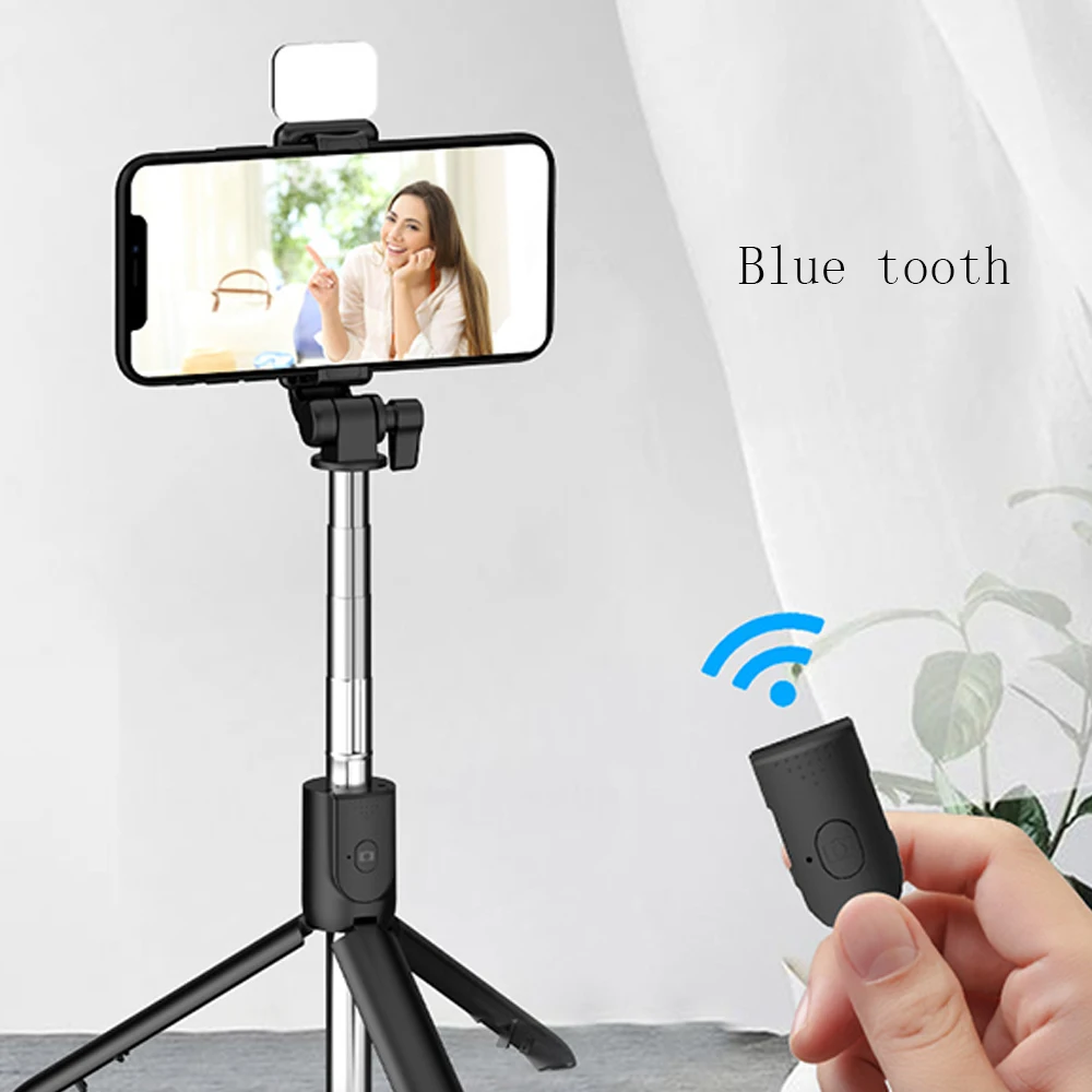 

Wireless Bluetooth-Compatible Selfie Stick With Remote Control Suitable For Apple Samsung Huawei Monopod Selfie Stick Shutter