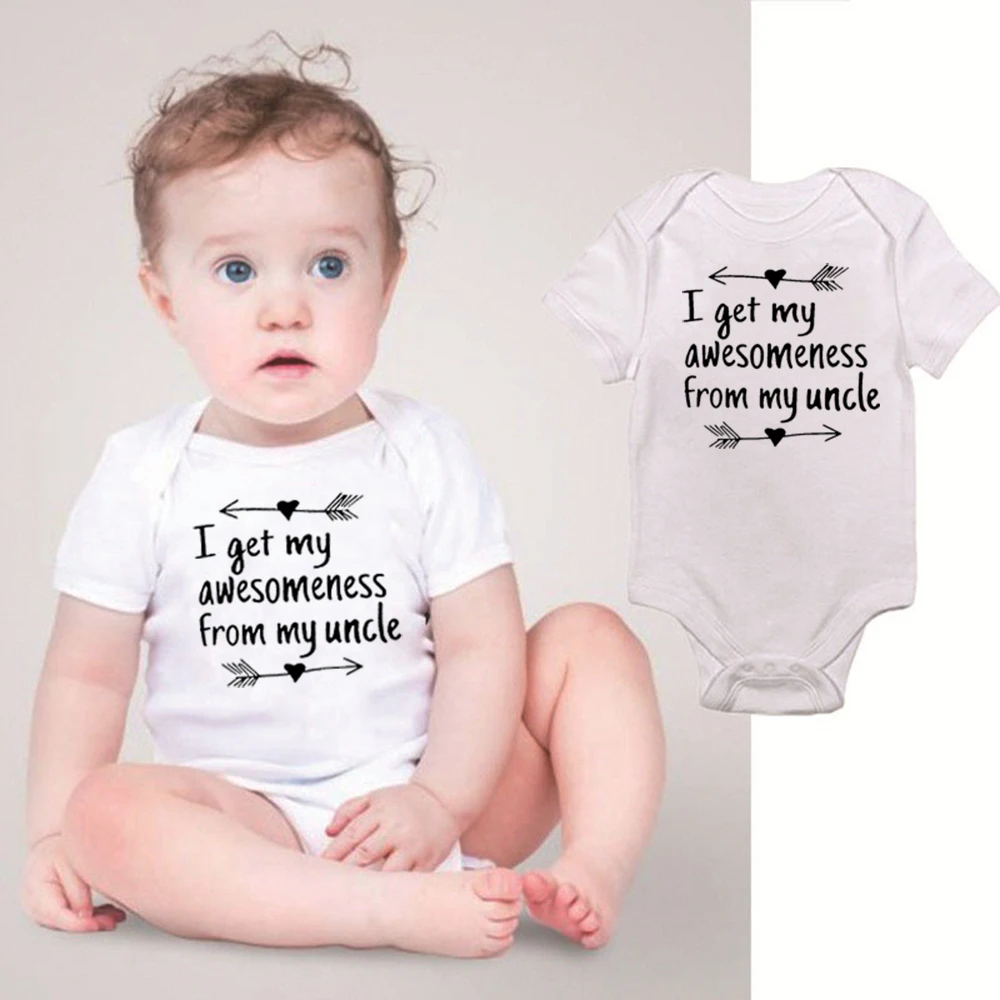 Забавный комбинезон для новорожденных я получаю Свою милость от моего дяди