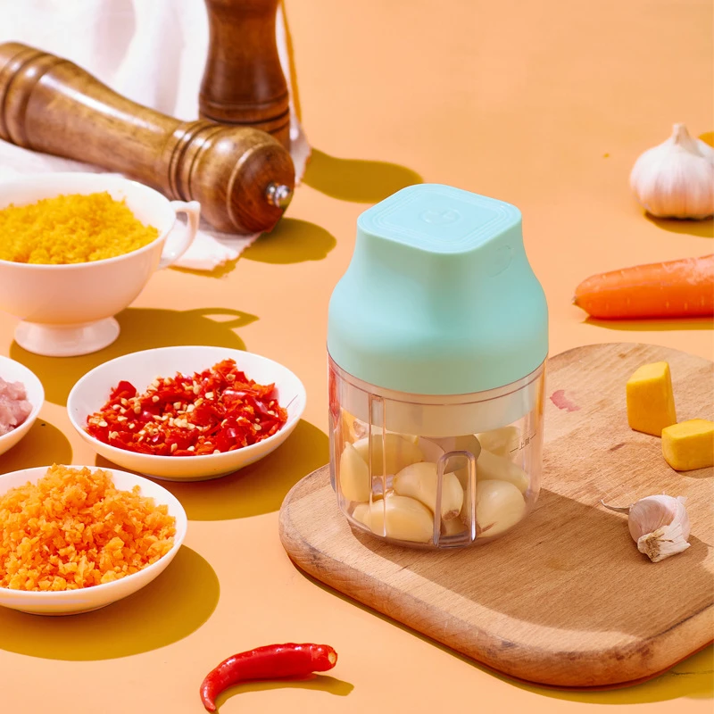 

Kitchen Meat Grinder Food Cutter USB Rechargeable Mini Electric Vegetable Garlic Chili Crusher Mixer Blade Food Processer