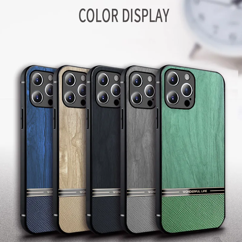 

Bionic Wood Grain Case for iPhone 12 Mini 11 Pro Max SE 2 Protection Cover for iPhone XR XS Max 8 7 Plus Shockproof Coque Fundas