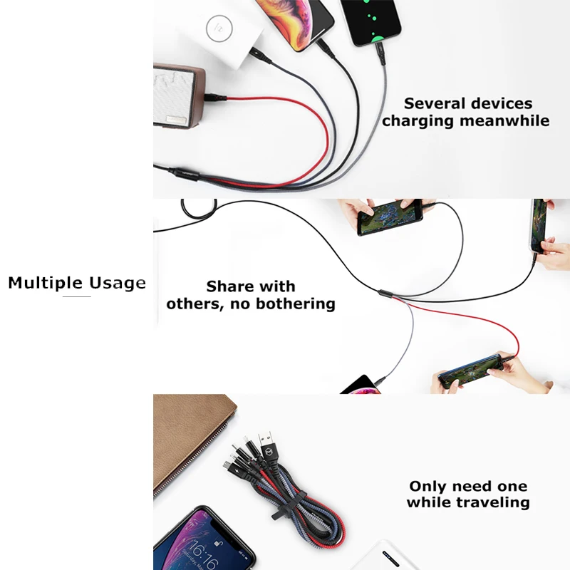 Mcdodo 4 в 1 USB кабель Micro Type C зарядный для iPhone 14 13 12 11 P ro Max XR 8 Huawei быстрой зарядки