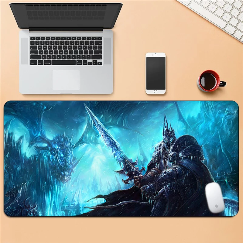 Duża podkładka pod mysz Gamer World Of Warcraft podkładka pod mysz gamingową Grande 900x400 dywan moda klawiatura komputer stolik na laptopa podkład na biurko