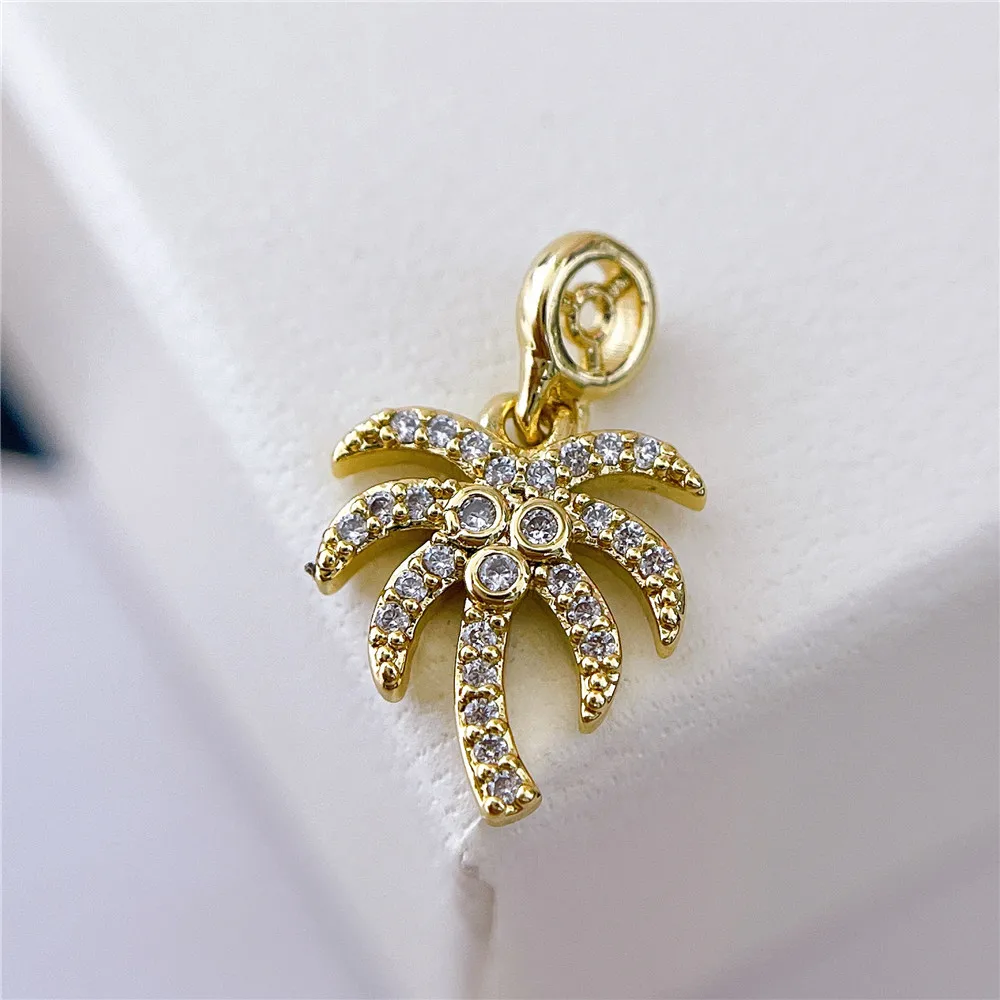

1PCS Real 18K Gold Plated Necklace Pendant Charms for Jewelry Findings Components Making Supplies DIY Cupron Accessories
