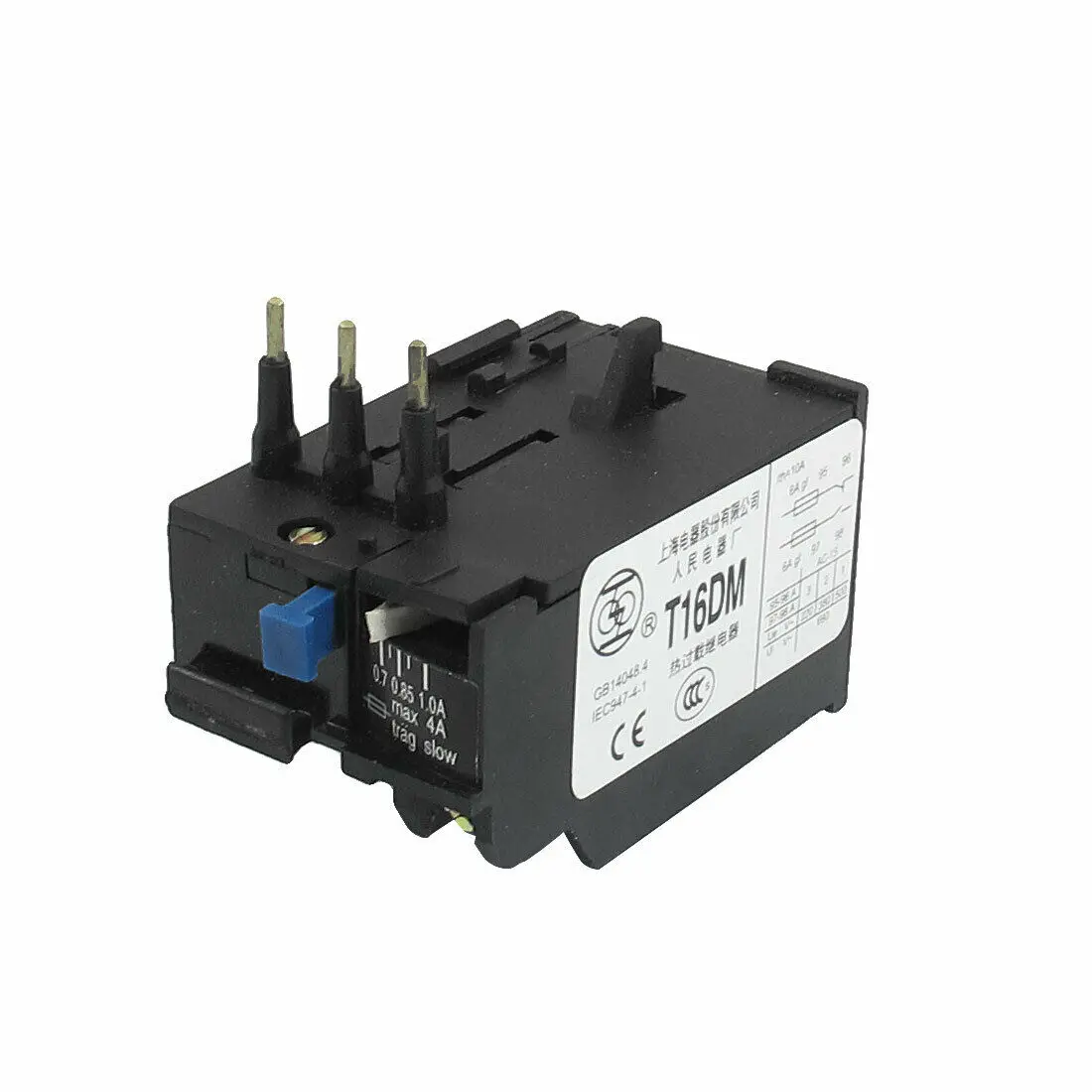 

T16DM 3 Pole 0.7A-1A Current Range Motor Thermal Overload Relay 1NO 1NC