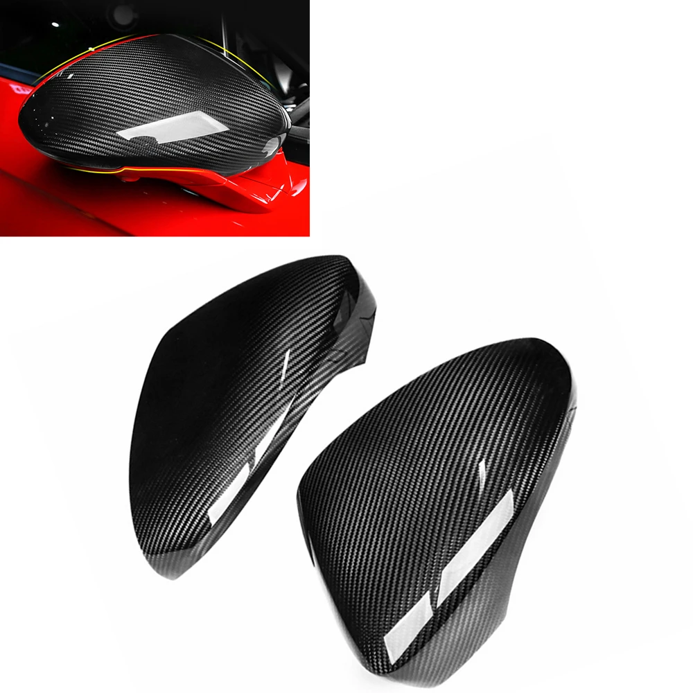 

Rear View Mirror Cover For Porsche Panamera 971 2017-2020 Left Driver Car Real Carbon Fiber Exterior Rearview Reverse Shell Cap