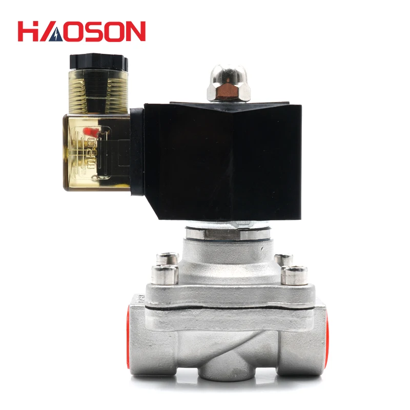 Нормально закрытый AC110V 220V 380V 24V DC12V 24 V Соленоидный клапан 304 нержавеющая сталь