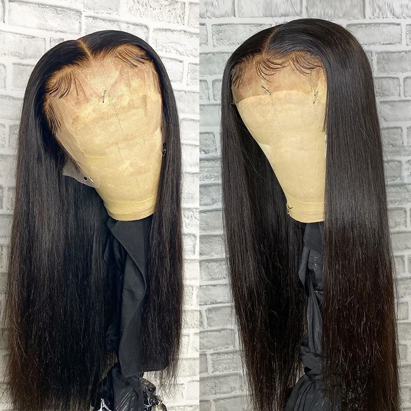Парики из человеческих волос KL на сетке спереди прямые предварительно