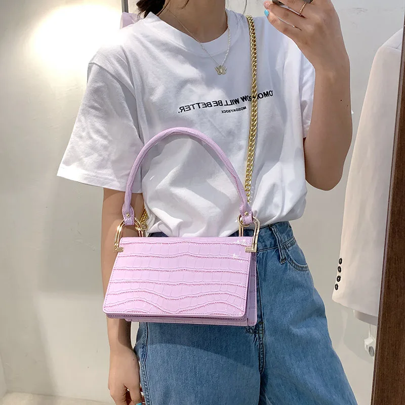 

Высокое качество PU кожаная сумка через плечо для женщин 2021 простая женская сумка из прессованной кожи, роскошные сумки в руку, в комплекте с ...