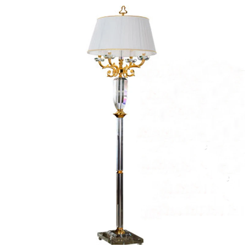 Европейская Хрустальная Напольная Лампа для гостиной роскошная вилла диван