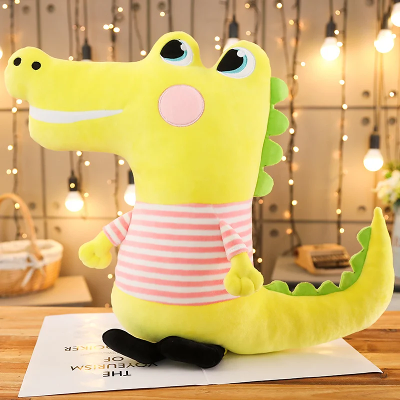 

New Arrival Cute Simulation Crocodile Skin Plush Toy Cushion Pillow Toys For Girl kids toys animals Big Size