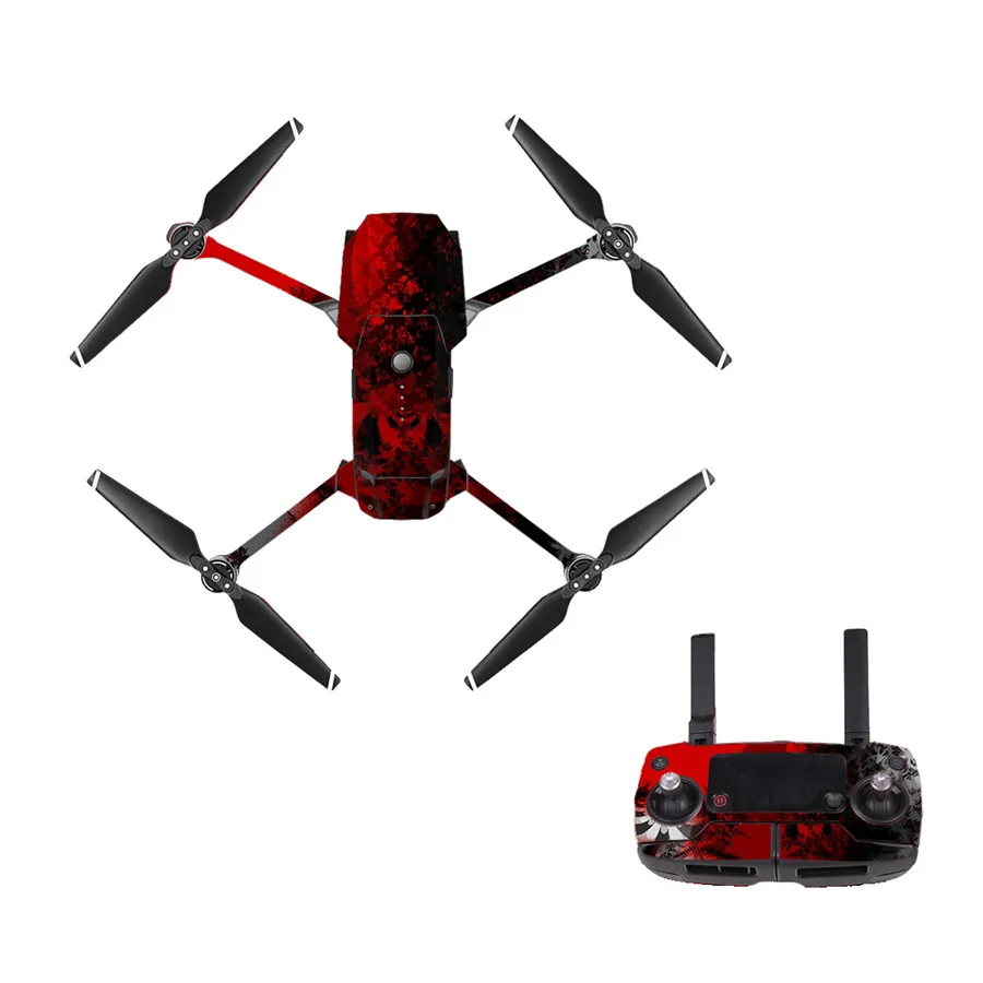 Красно Черная Стильная наклейка для DJI Mavic Pro Drone + пульт дистанционного управления