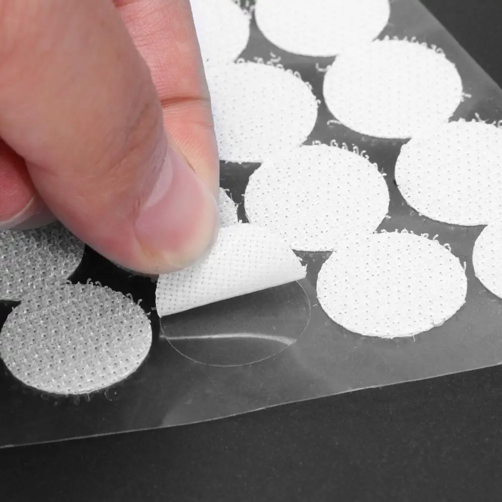 

1000 Pairs Self Adhesive Fastener Tape Dots 10/15/20mm Disc Adhesive Strong Glue Magic Sticker Round Coins Hook Loop