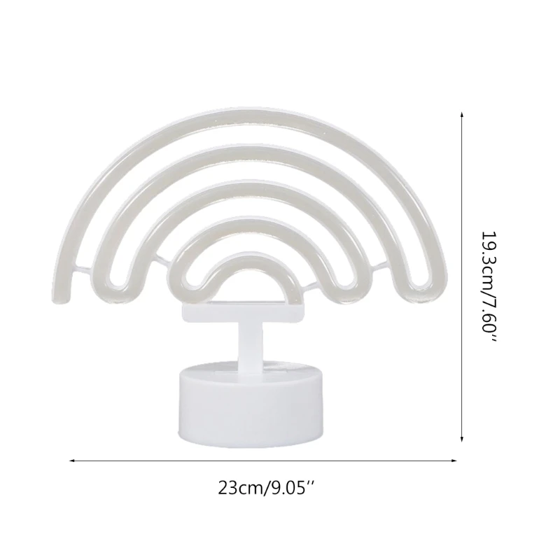 

Rainbow Neon Signs Bedroom Aesthetic USB Battery Powered LED Night Light Neon Lamp Sign for Christmas Party Decoration