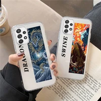 chinese beast zodiac dragon and tiger phone case transparent for huawei p20 p30 p40 honor mate 8x 9x 10i pro lite
