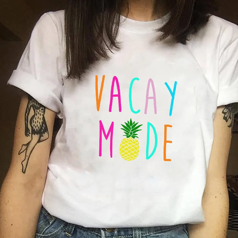 Женская одежда с принтом женская летняя футболка арбуза и фруктов Повседневная