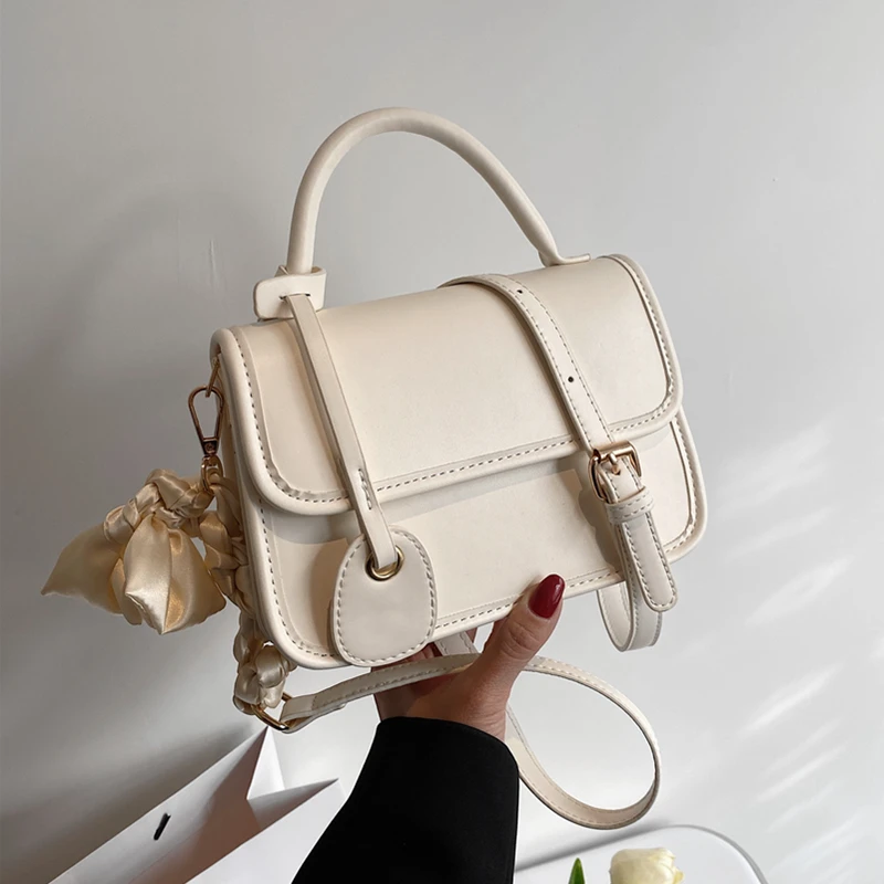 

Burminsa, элегантные маленькие женские сумочки с бантом и лентой, брендовые Дизайнерские однотонные дамские сумки через плечо с клапаном, лето ...