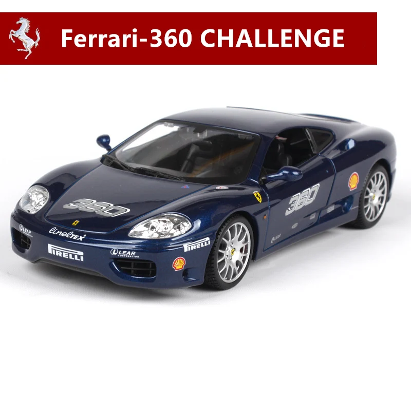 360 Bburago 1:24 Ferrari 458, красная модель автомобиля, литая под давлением металлическая модель, детская игрушка, подарок бойфренду, коллекция автомобилей из искусственного сплава - Цвет: 360