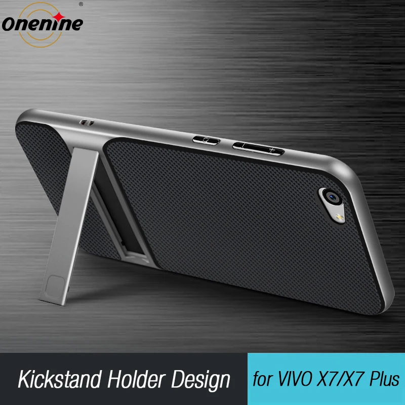 

Brand New 3D Kickstand Mobile Phone Case for VIVO X7 Case 5.2 Hybrid Cover TPU+PC Full Protective Silicone for VIVO X7 Plus 5.7