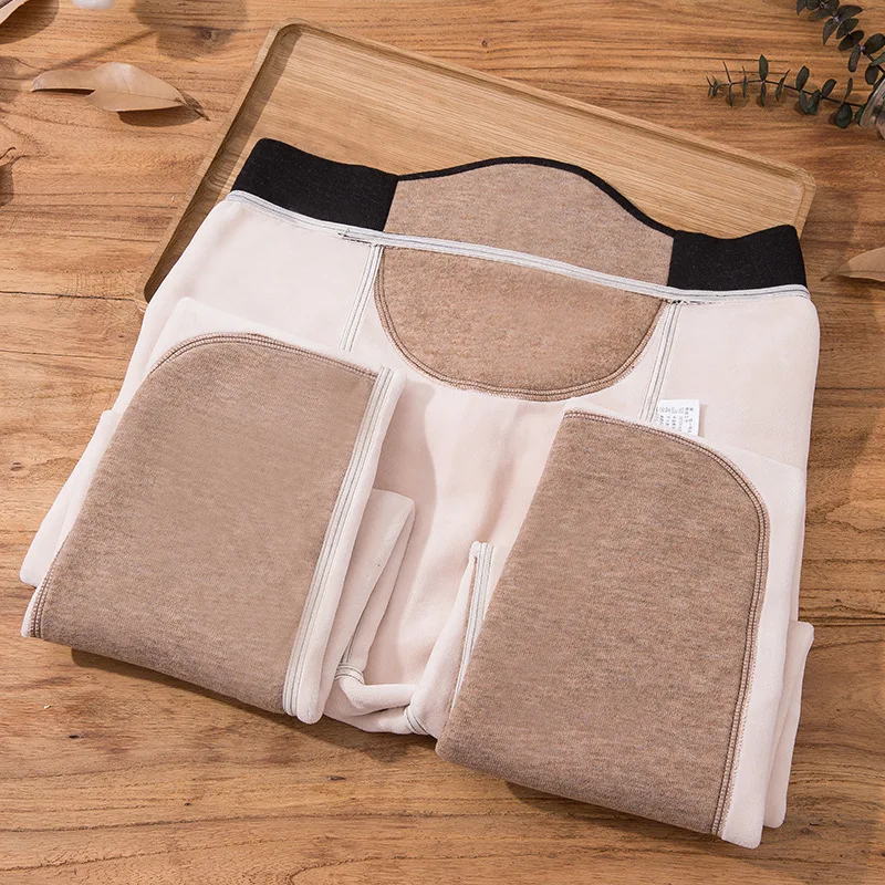 2019 зимнее мужское термобелье вельветовые очень толстые теплые тянущиеся