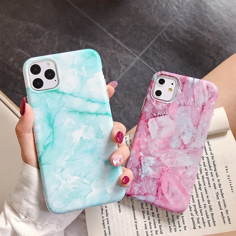 TPU Case For iPhone 11 Pro Marble Design Shockproof Bumper Coques 6s 7 8 Plus X XR XS Max Phone Shell Back Cover | Мобильные