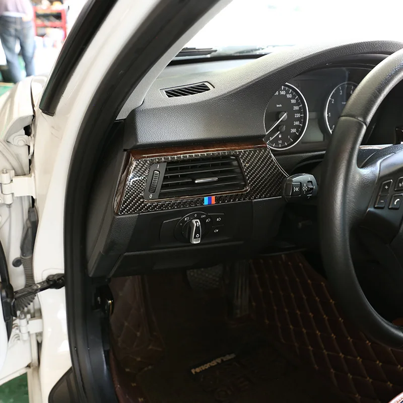 

For BMW E90 E92 3 Series 2005-2012 Carbon Fiber Stickers Car Driver Side Air Conditioning Vent Frame LHD and RHD Accessories