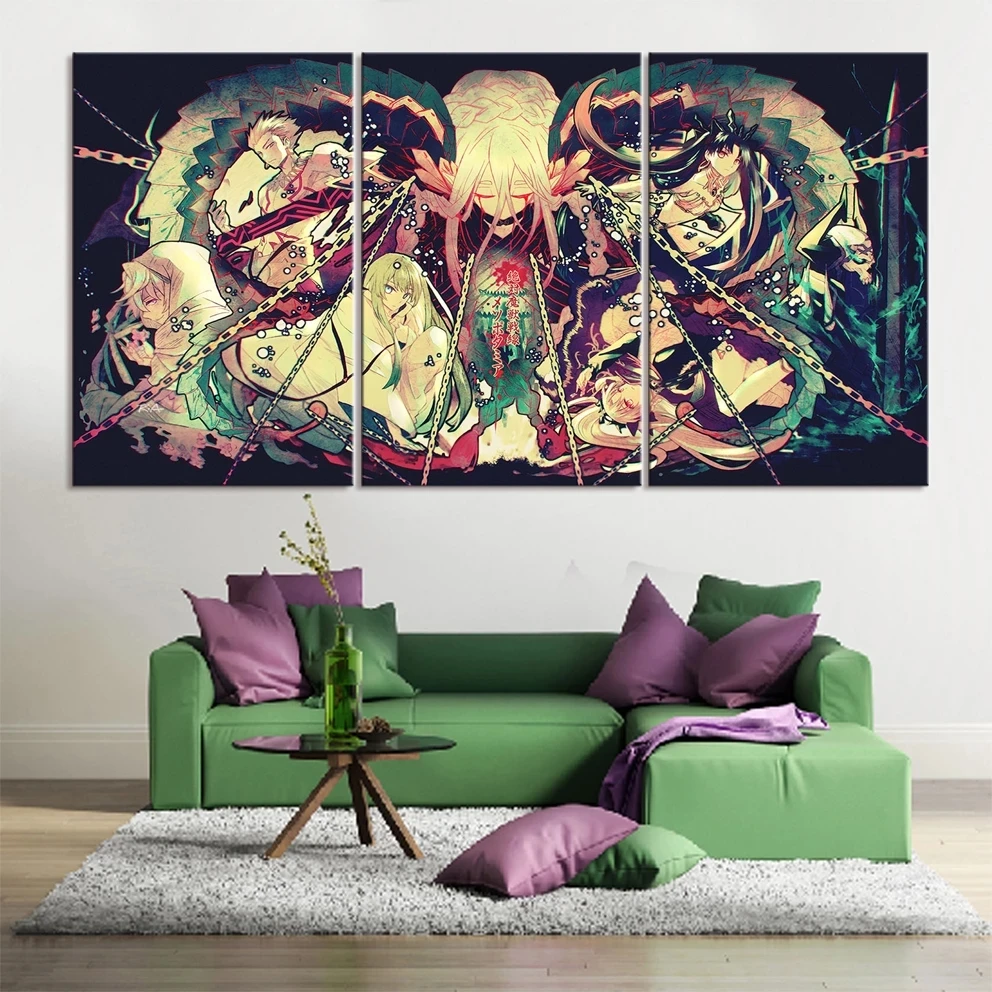 

HD Prints Poster Modular Art Pictures 3 Stuks Anime Absolute Demonische Front: Babylonia Canvas Painting Living Room Home Decor