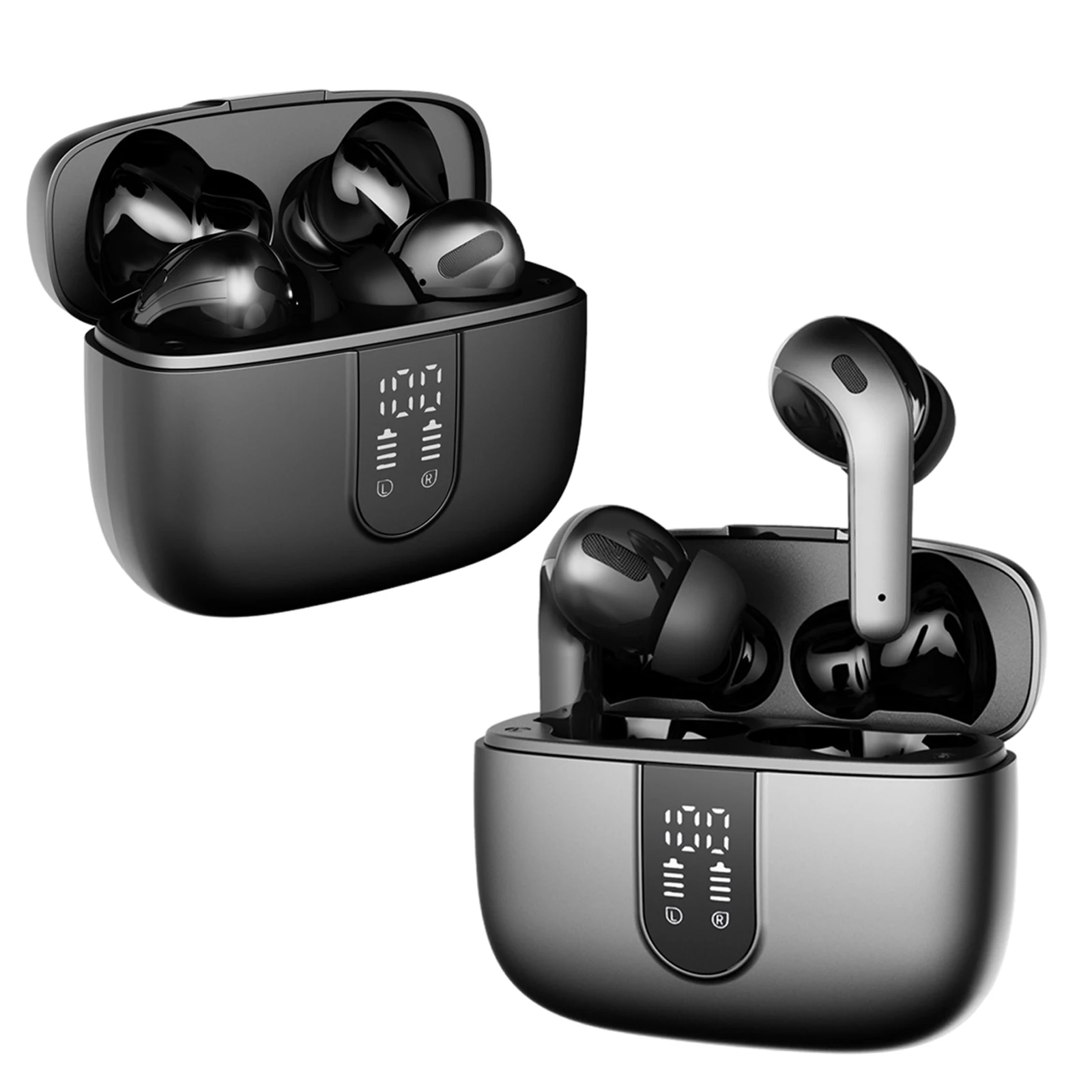 

Wireless Earbuds LED Display with Microphone Hi-fi Stereo Earphones for Game Running