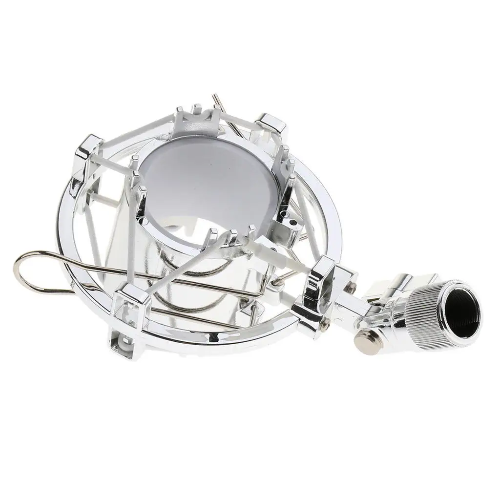 

Professional 44mm-47mm Microphone Shock Mount Stand Protector Silver