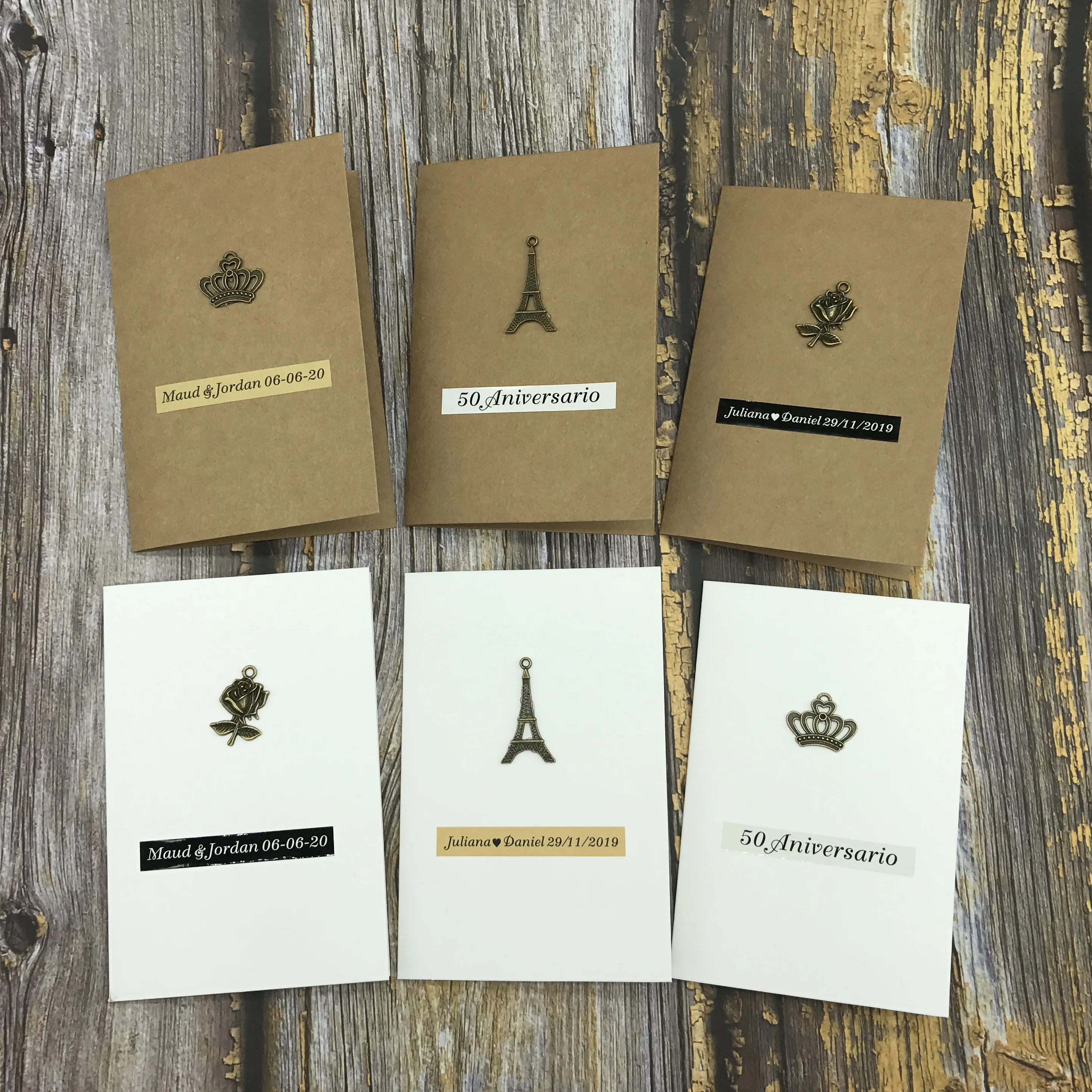 50 шт./лот Свадебная пригласительная открытка с индивидуальной наклейкой