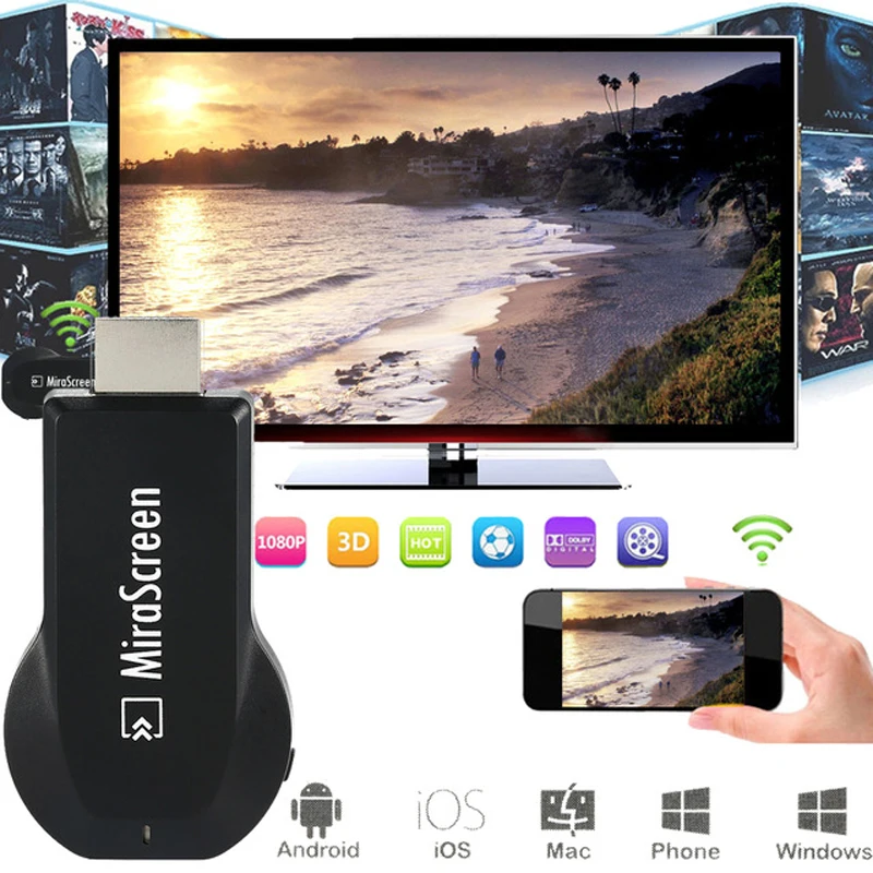 Ota tv Stick Android Smart HDMI удлинитель беспроводной приемник DLNA AirPlay Miracast Airmirroring