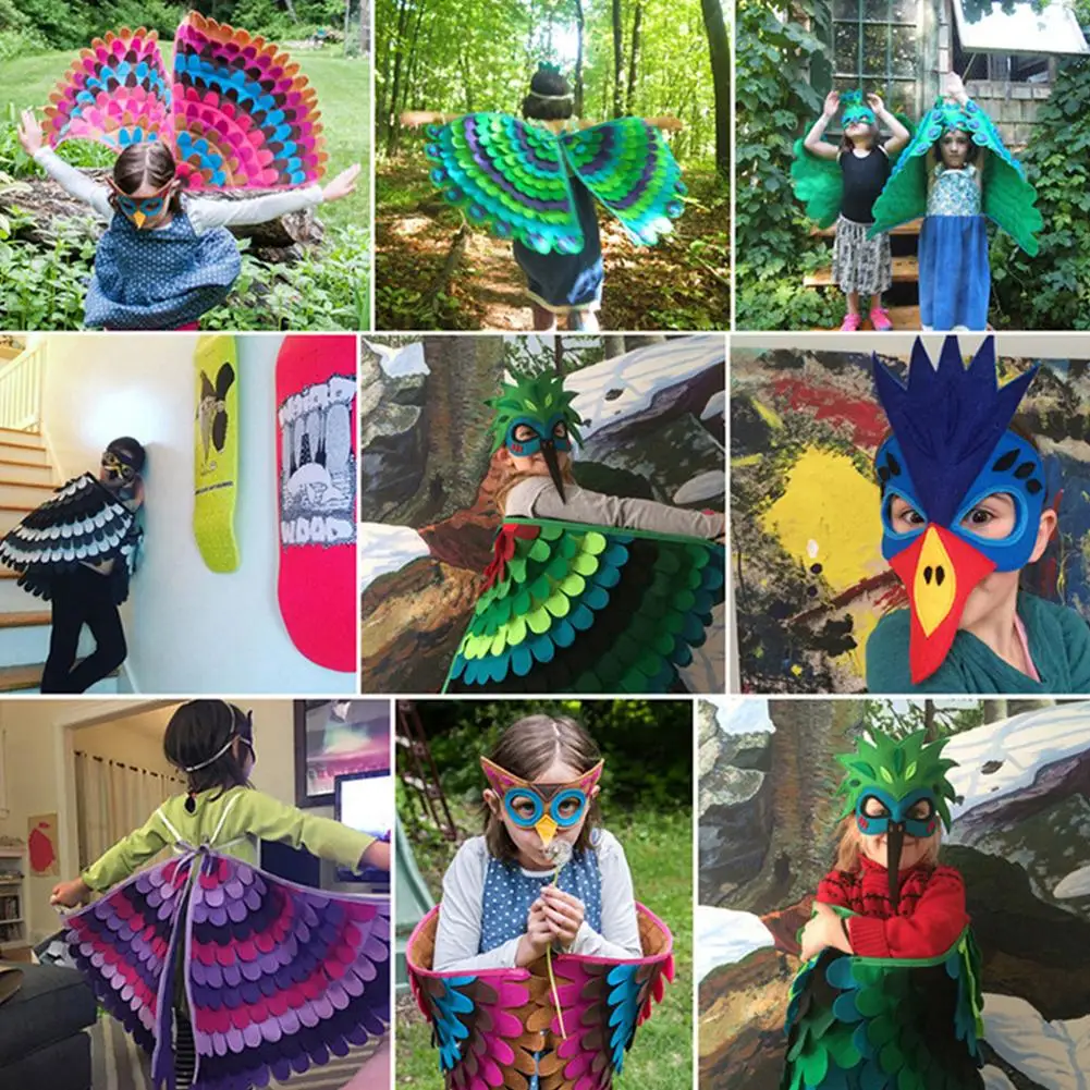 

Bird Costumes Girls Boys Kids Fairy Wings Butterfly Dress Up Costume Party Pretend Play Toy Child Gift Halloween Costume Decor