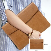 waterproof clutch a4 file bag protective sleeve tablet liner pu business briefcase travel office computer bags pc storage 15 4