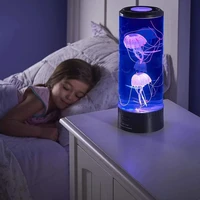 usb powered led jellyfish lamp childrens night light jellyfish tank aquarium led lamp for table home bedside decor holiday gift