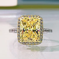 925 sterling silver rings hot selling pink yellow dresses matching diamonds party jewelry for women wedding girlfriend gifts