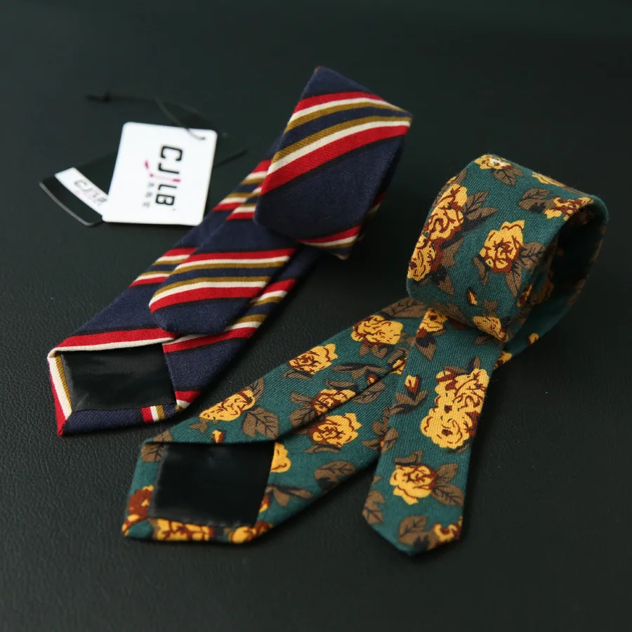 Linbaiway 6 см галстук для мужчин тонкий цветочный с рисунком жениха узкий вечерние