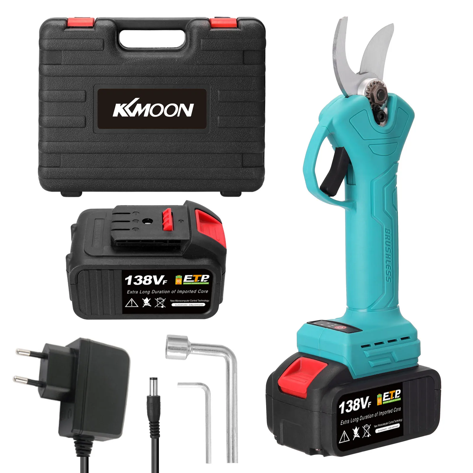 

21V 500W Garden Tool Cordless Pruner 30mm Electric Pruning Shear Efficient Tree Bonsai Pruning Branches Cutter Landscaping Tool