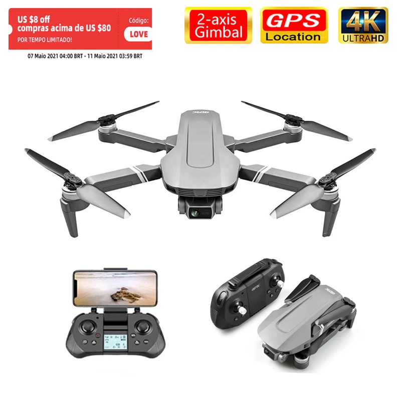 

Drone 4k Profesional Dron F4 HD Dual Camera Mechanical Gimbal 5G Wifi GPS System Quadcopter RC 2Km Flight 25 Min Drones Toys