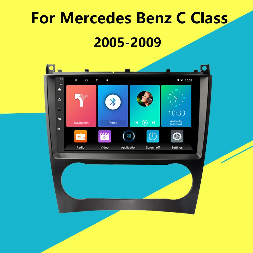 2 Din Автомобильный мультимедийный плеер Android GPS Авторадио для Mercedes Benz C Class W203 C200 C230