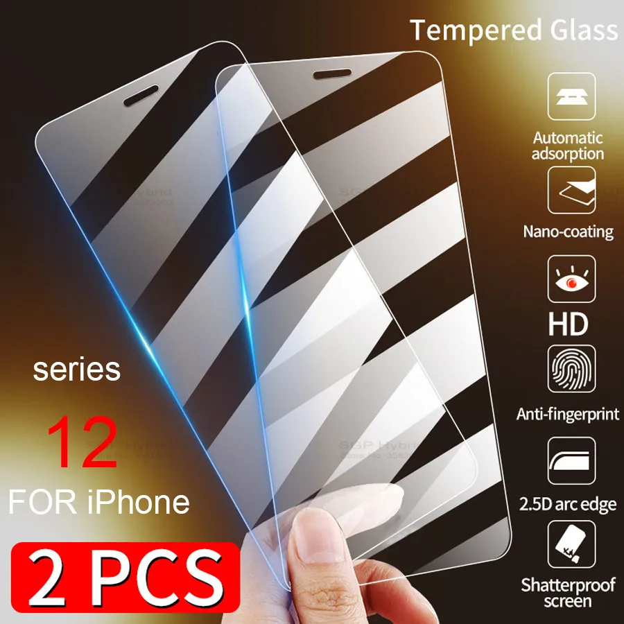

2 шт. защитное закаленное стекло для iPhone 12 Pro 12mini Max 12 Pro Защитное стекло для экрана для iPhone 12 Pro iphone12 2020 пленка
