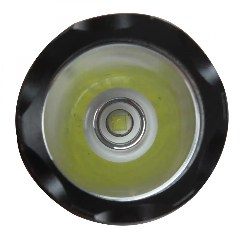 Светодиодный светильник фонарь T6 с 5 режимами фокусировки черный 18650 для