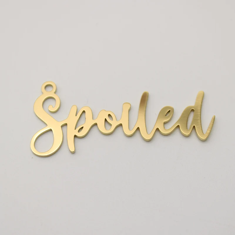 

Подвеска из нержавеющей стали с изображением надписей и испорченных надписей, подвеска с зеркальной поверхностью