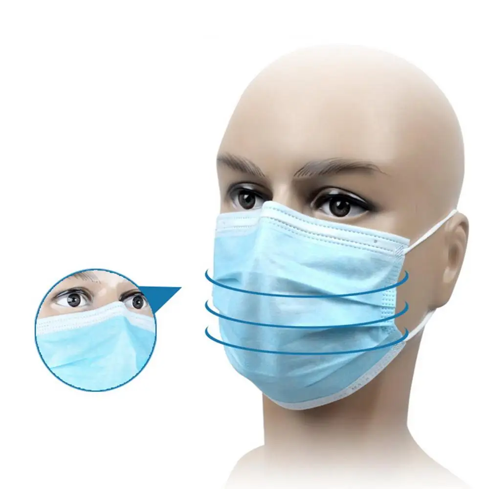 50PCS Anti-dust Face Mouth Mask Anti PM 2.5 Health Elastic Disposable Protection Dustproof 3 Layers for Adults | Бытовая техника