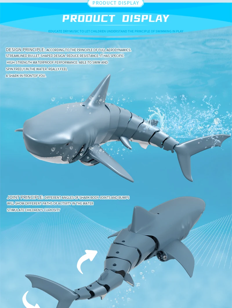 2020 Новинка 1:18 радиоуправляемая Акула Рыба Лодка дистанционное управление мини