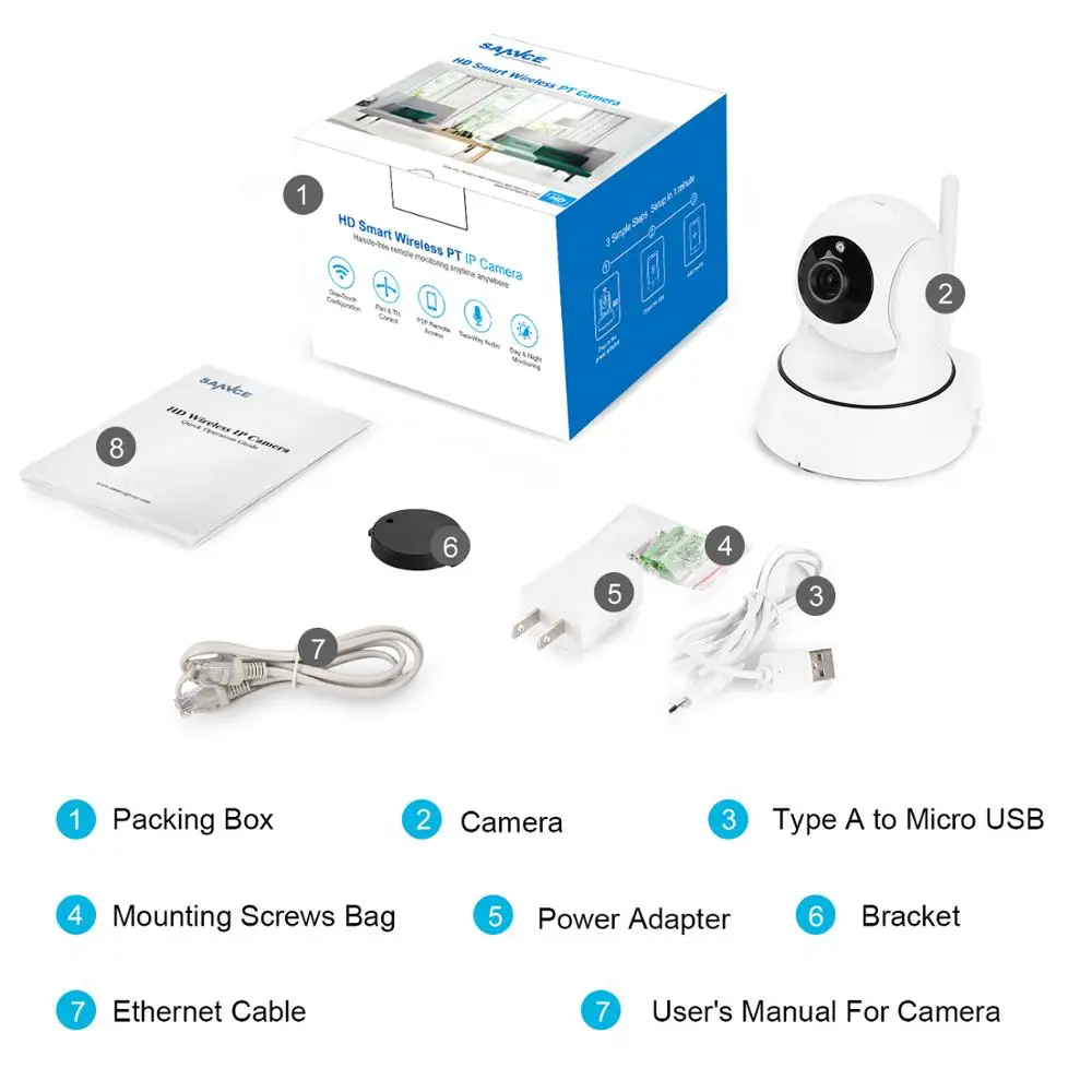 SANNCE 1080P HD Беспроводная IP камера 2 0 МП домашняя безопасности Wi Fi CCTV видеонаблюдения