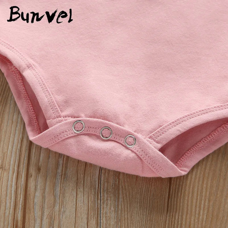 Bunvel/3 предмета Одежда для новорожденных одежда маленьких девочек комбинезон с