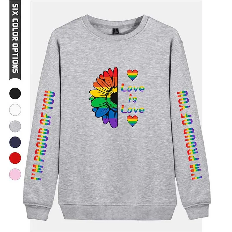 

2020 Capless Hoodies LGBT Men/women Long Sleeve Casual Sweatshirt LGBT I Am Proud For You Sweatshirt Pullover Fashion Tops