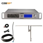 Бесплатная доставка стерео FM-передатчик 87,5  108 МГц 400 Вт + антенна с высоким коэффициентом усиления дБ + кабели 20 метров + кабель питания + аудиокабель